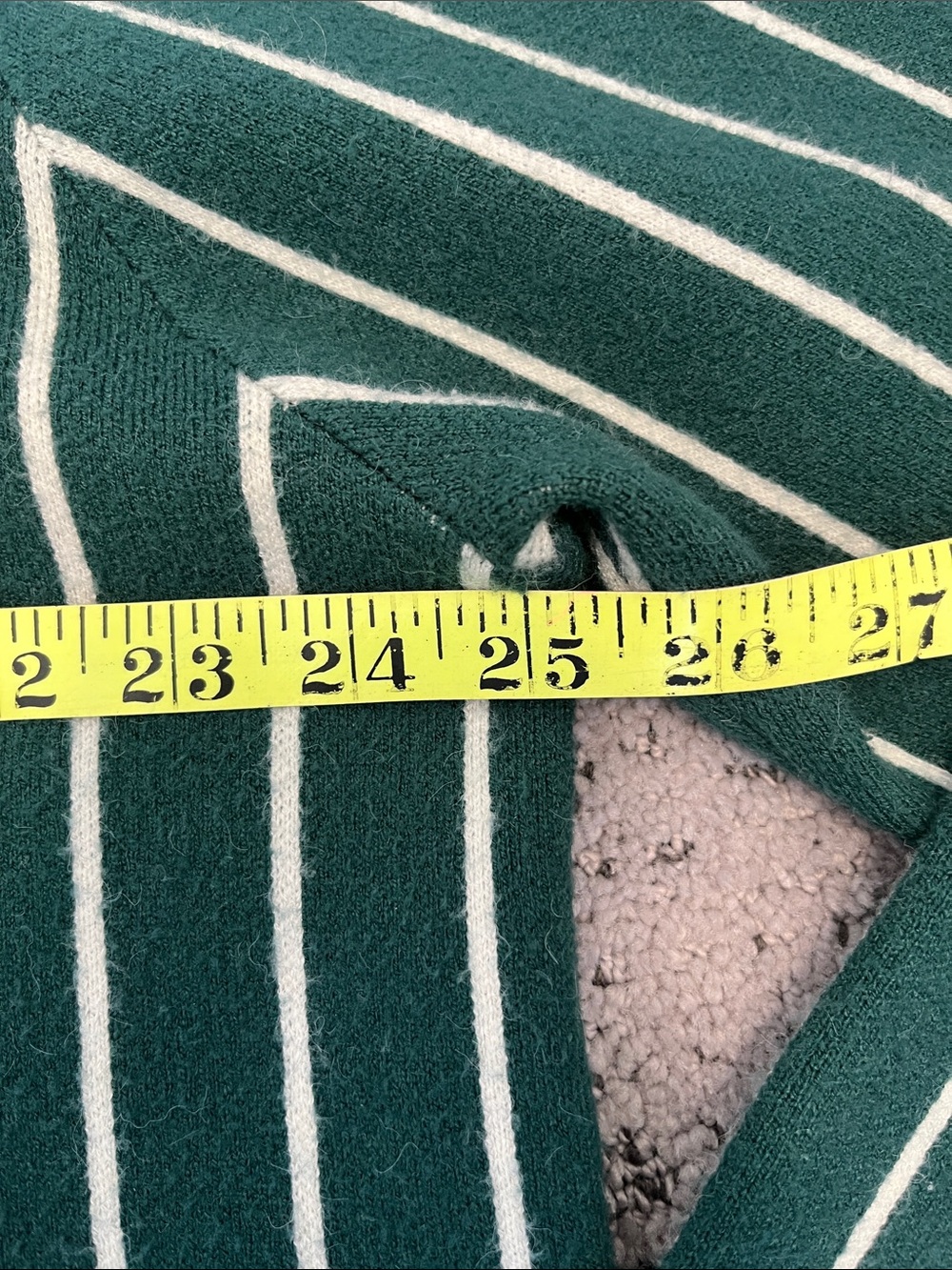 Kith Harmon Rugby Pullover Sweater Green and Cream - Picture 5 of 5